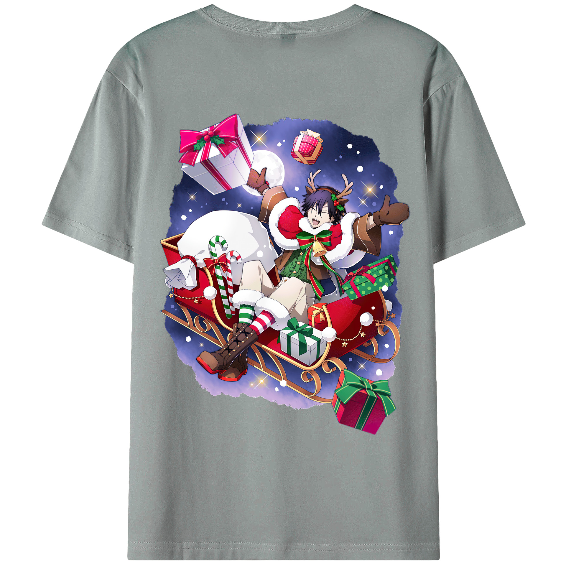 （画像用） 文豪ストレイドッグス Bungo Stray Dogs 綿100％ メンズ半袖Tシャツ（バックプリント） 通気性